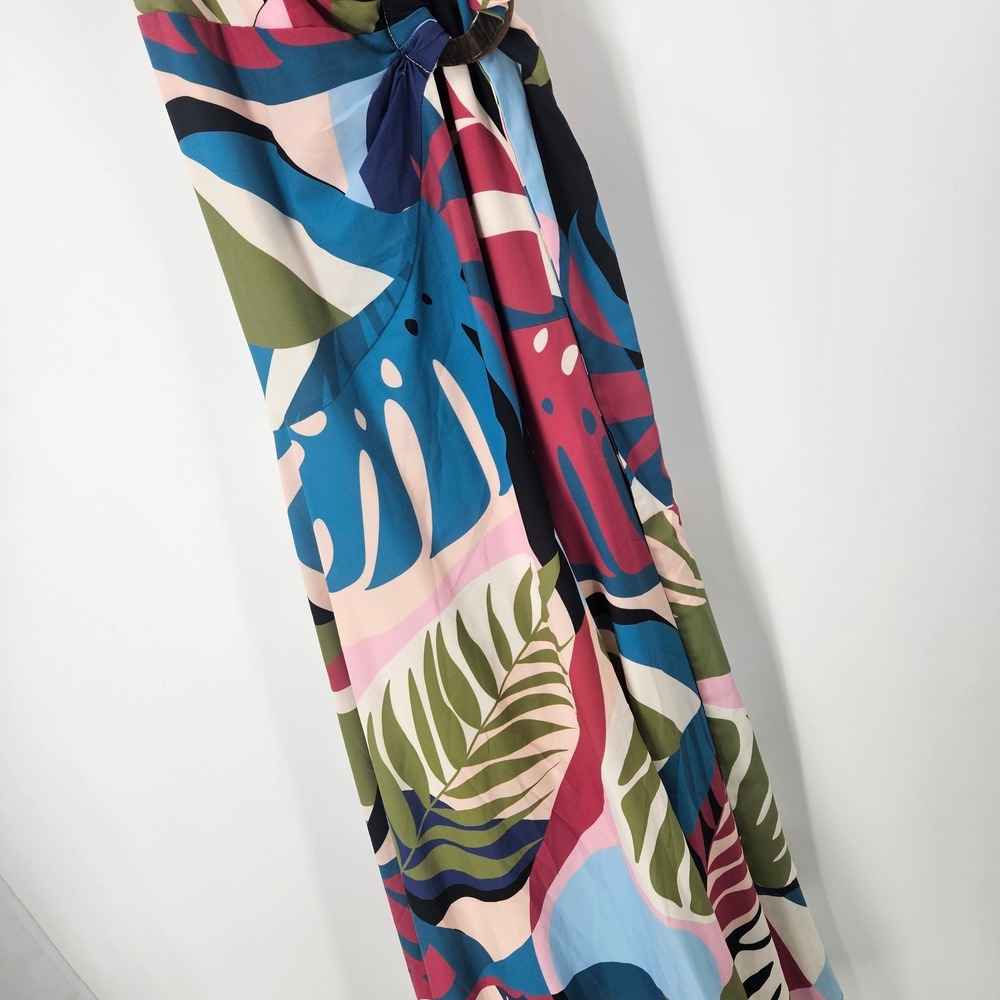 Hutch Anthropologie Sohla Wrap Maxi Dress Multi Tropical Wedding Guest Maxi Sz M - Picture 3 of 16